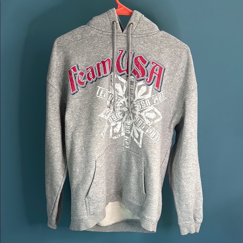 Gray Team USA Hoodie